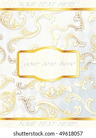 Beautiful rococo wedding label, includes transparencies (Eps10); JPG version also available