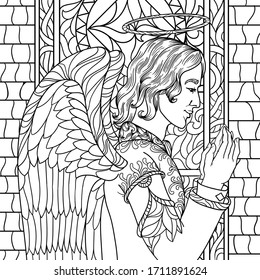 Angel Colouring Images Stock Photos Vectors Shutterstock