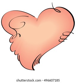 beautiful romantic background heart. vector