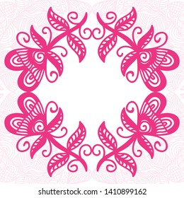 Beautiful romantic background of hearts. Vector illustration
