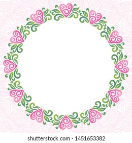 Beautiful romantic background of hearts. Vector illustration