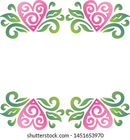 Beautiful romantic background of hearts. Vector illustration