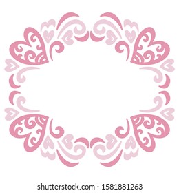 Beautiful romantic background of hearts. Vector illustration