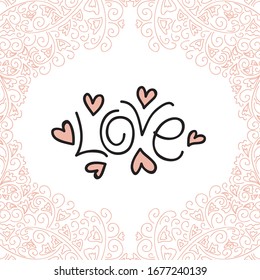 Beautiful romantic background love. Vector illustration