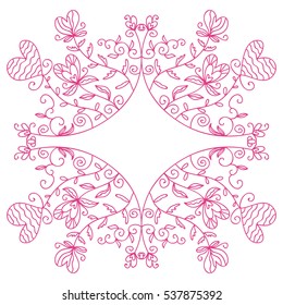 Beautiful romantic background. Valentines day card. Vector illustration.
