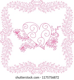 Beautiful romantic background. Vector illustration