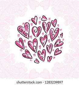 Beautiful romantic background. Vector illustration