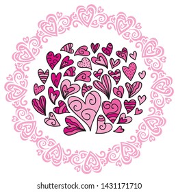 Beautiful romantic background. Vector illustration