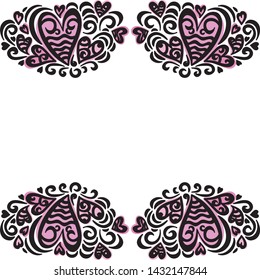 Beautiful romantic background. Vector illustration