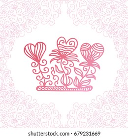 Beautiful romantic background. Vector illustration.