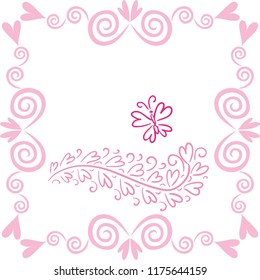 Beautiful romantic card. Vector illustration