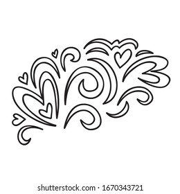 Beautiful romantic decorative element. Vector illustration