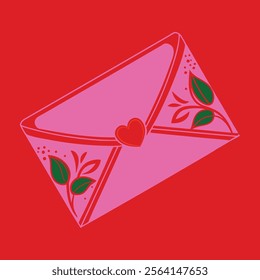 Beautiful Romantic Envelope Silhouette Design Perfect for Wedding and Love Themes