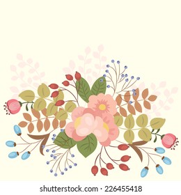 Beautiful romantic floral vector background