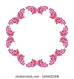 Beautiful romantic frame of hearts. Vector illustration