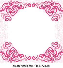 Beautiful romantic frame. Vector illustration