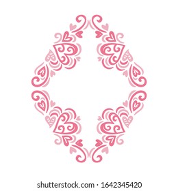 Beautiful romantic frame. Vector illustration