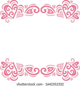 Beautiful romantic frame. Vector illustration