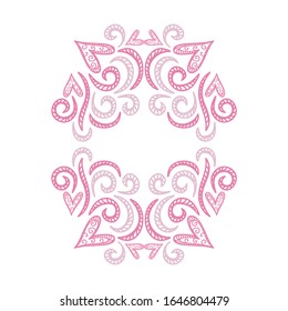 Beautiful romantic frame. Vector illustration