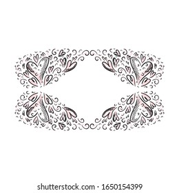 Beautiful romantic frame. Vector illustration