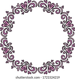 Beautiful romantic frame. Vector illustration