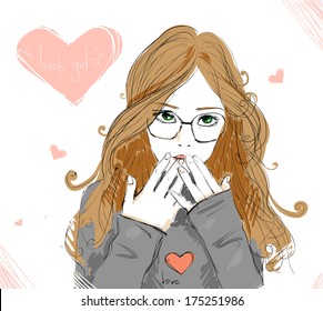 Beautiful romantic girl