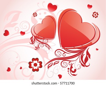 beautiful romantic heart background illustration