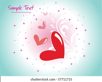 beautiful romantic heart background illustration