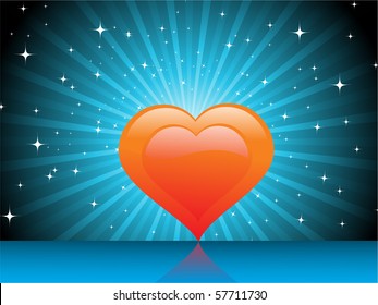 beautiful romantic heart background illustration