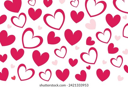beautiful romantic love heart pattern backdrop for wrapping paper