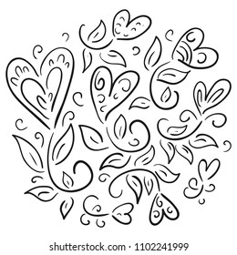 Beautiful romantic pattern. Vector illustration