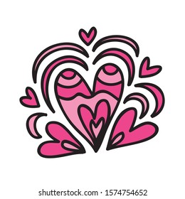 Beautiful romantic pattern. Vector illustration