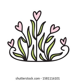 Beautiful romantic pattern. Vector illustration