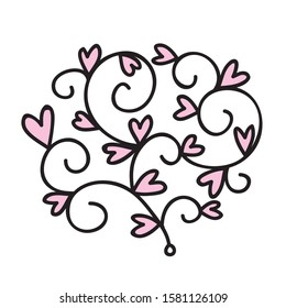 Beautiful romantic pattern. Vector illustration