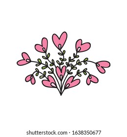 Beautiful romantic pattern. Vector illustration