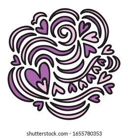 Beautiful romantic pattern. Vector illustration