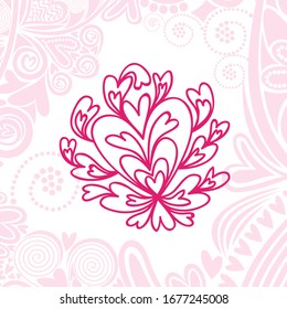 Beautiful romantic pattern. Vector illustration