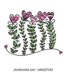 Beautiful romantic pattern. Vector illustration