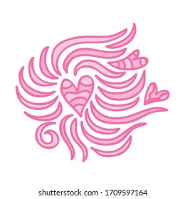 Beautiful romantic pattern. Vector illustration