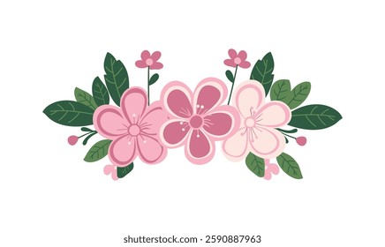 Beautiful Romantic Pink Floral Flower Crown Arrangements Decoration