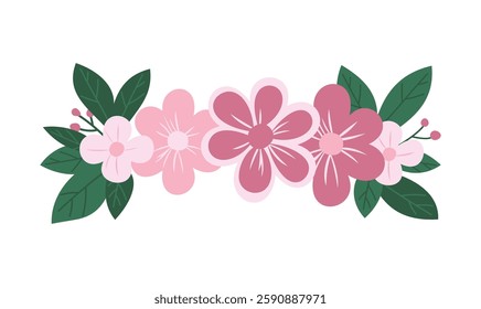 Beautiful Romantic Pink Floral Flower Crown Arrangements Decoration