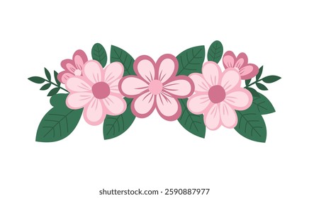 Beautiful Romantic Pink Floral Flower Crown Arrangements Decoration