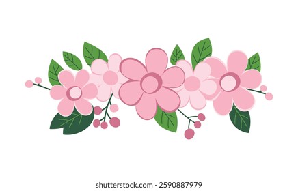 Beautiful Romantic Pink Floral Flower Crown Arrangements Decoration