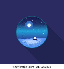 Beautiful and romantic starry night. A beautiful template for any needs