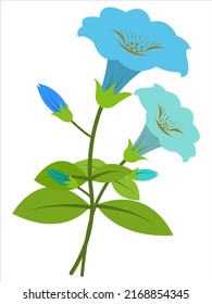 Beautiful romantic vector hibiscus flower