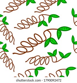 Beautiful root and leaf seamless pattern, vector illustration of a leaf root suitable for the background to make it more beautiful