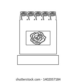 Beautiful rose box icon. Element of Love for mobile concept and web apps icon. Outline, thin line icon for website design and development, app development