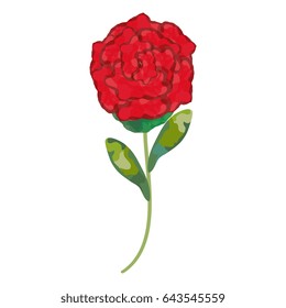 beautiful rose decoration icon
