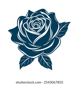 Hermosa ilustración de Arte vectorial de flor de rosa