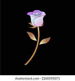 beautiful rose flower vector in elegant and luxury style